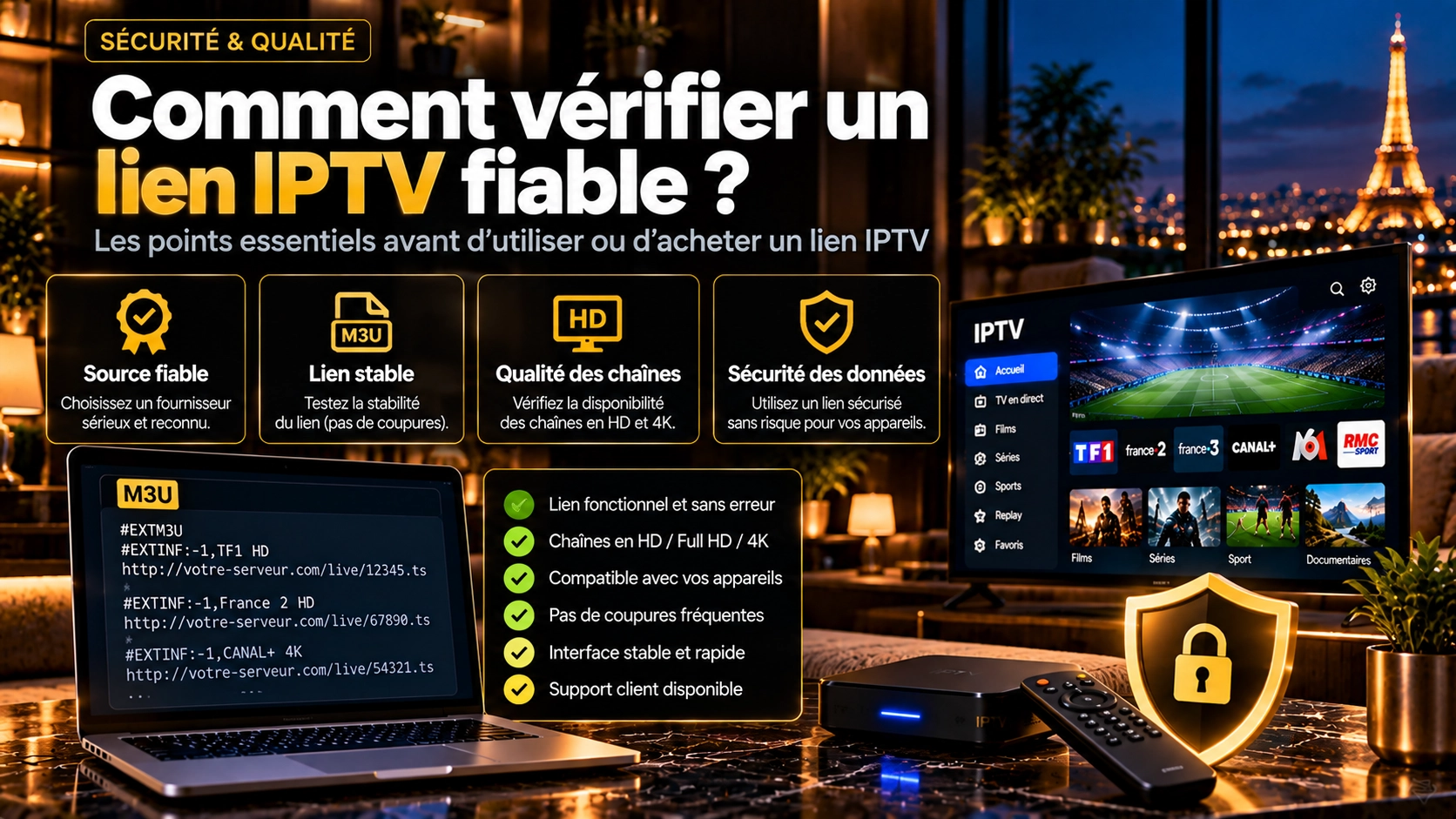 Vérification et sécurité d’un lien IPTV